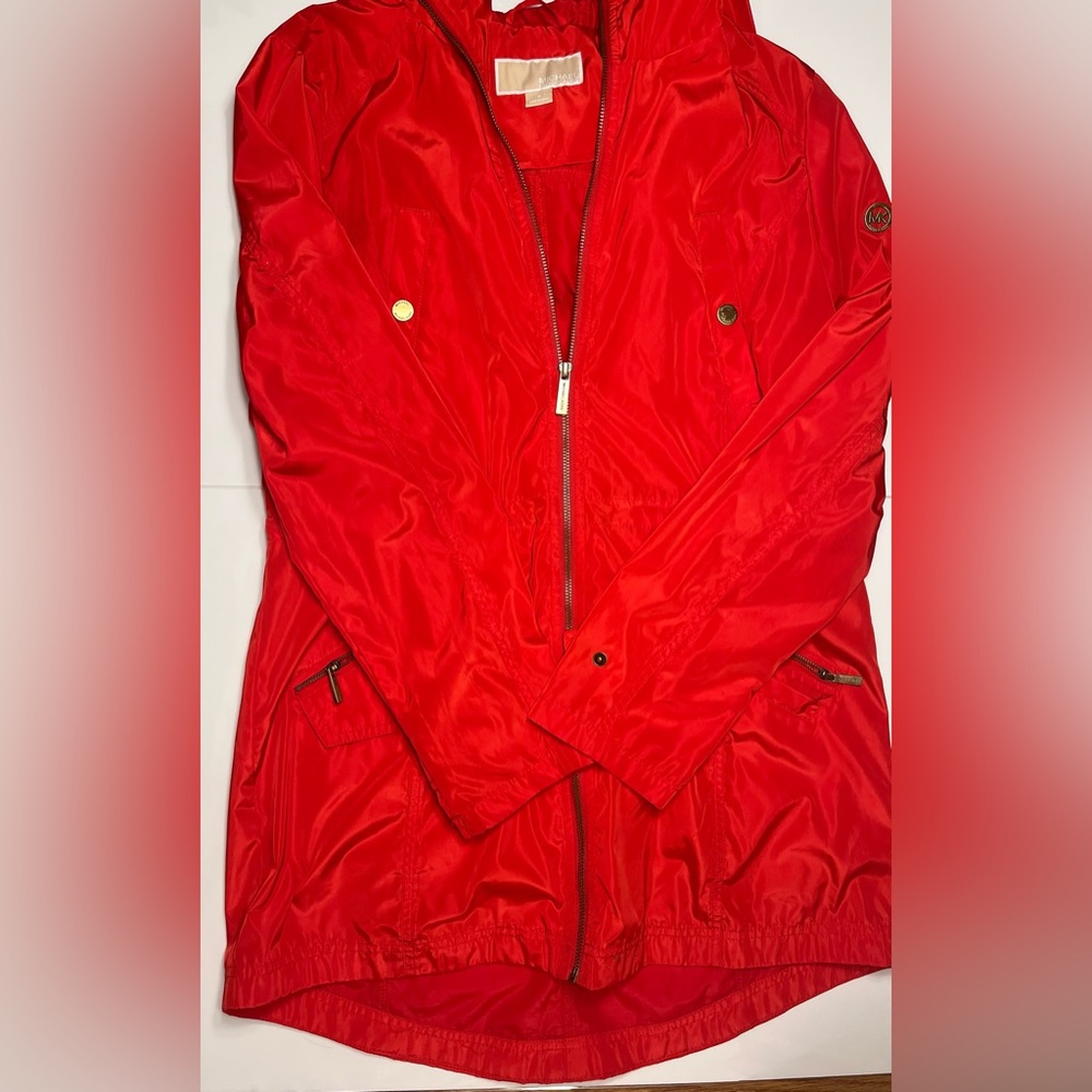 Michael Kors red raincoat size medium!